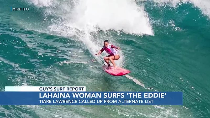 Tiare Lawrence represented her hometown of Lahaina in her first ever Big Wave Invitational....